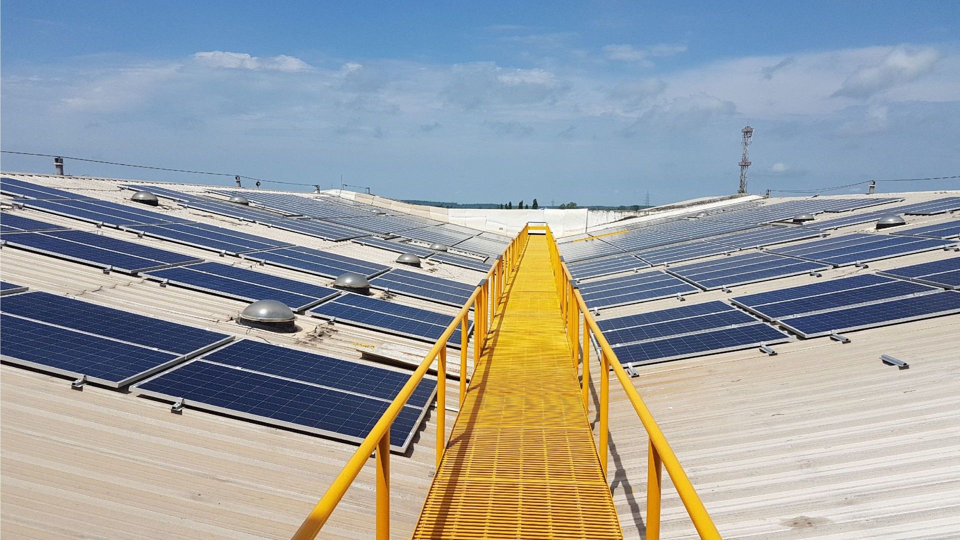 Een stel zonnepanelen